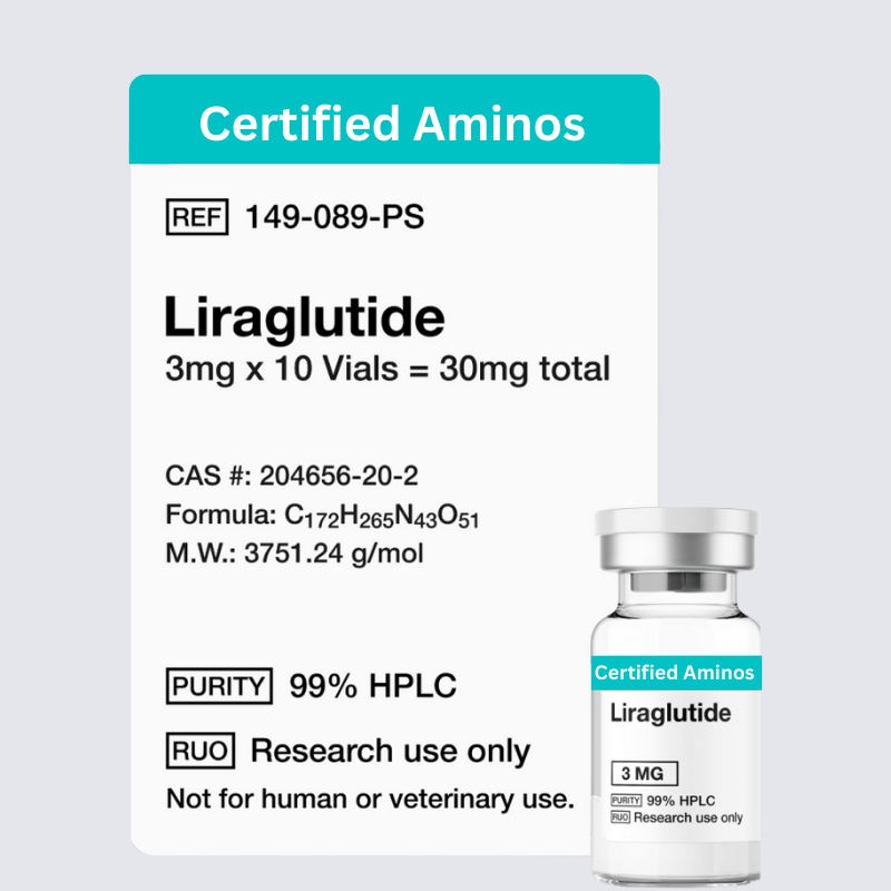 Liraglutide 3mg (GLP-1 Analogue) (3mg x 10 Vials = 30mg total)